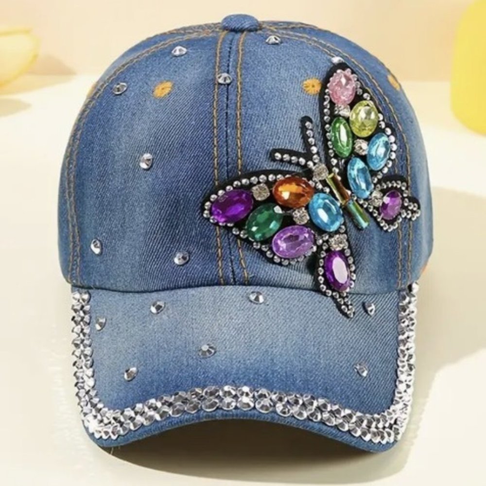 Butterfly Denim Cap